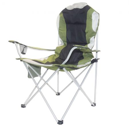 Outdoor Beach Camping Custom Logo Portable Metal Folding Chair With Armrest 