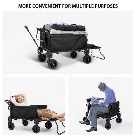 Custom Multifunction Portable Hand Shopping Trolley Collapsible Sofa Bed Utility Wagon Cart 