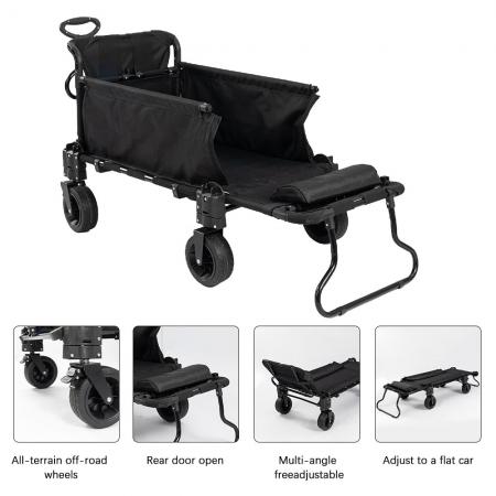 Custom Multifunction Portable Hand Shopping Trolley Collapsible Sofa Bed Utility Wagon Cart 