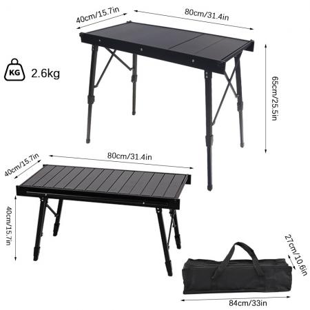 Portable Multifunctional Metal Folding Table Modern Outdoor Camping BBQ Egg Roll Table