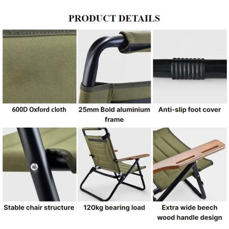 New Outdoor Portable Travel Backpack High Back Ultralight Folding Camping Moon Chair 