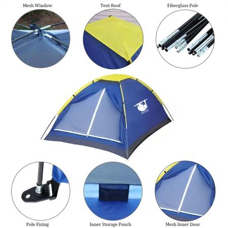 Feistel Family Pop up Tent 1-2 Person Portable Waterproof Camping Tent