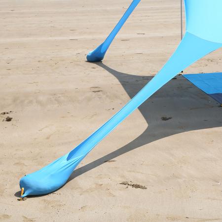 Aluminum Poles Camping Canopy Awning Sunshade Beach Tent Sandbag Sun Shelter 