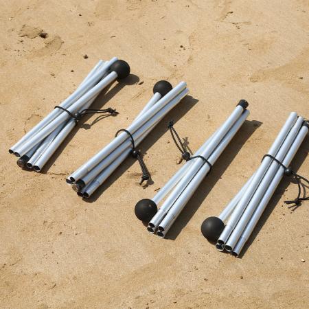 Aluminum Poles Camping Canopy Awning Sunshade Beach Tent Sandbag Sun Shelter 