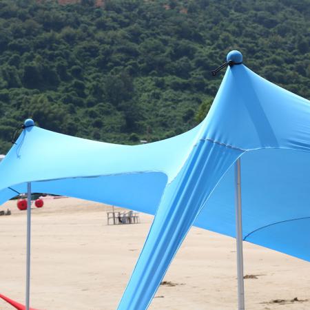 Aluminum Poles Camping Canopy Awning Sunshade Beach Tent Sandbag Sun Shelter 