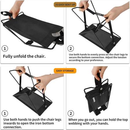 Traveling Hiking Fishing Portable Folding Chair Lightweight Backpacking Compact Camping Stool 