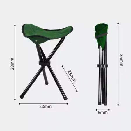 Outdoor Multifunctional Metal Portable Mini Lightweight Camping Modern Triangle Oxford Fishing Stool 