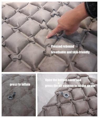 Ultralight Single Sided Suede Waterproof TPU Camping Sleeping Pad Compact Inflatable Air Mattress 