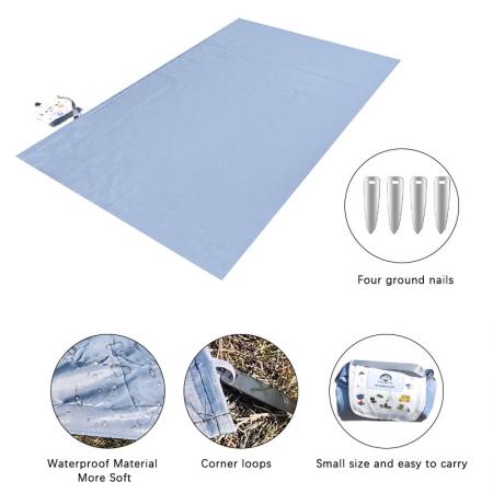 OEM Custom Portable Sand Proof Oxford Waterproof Beach Mat With Carry Bag