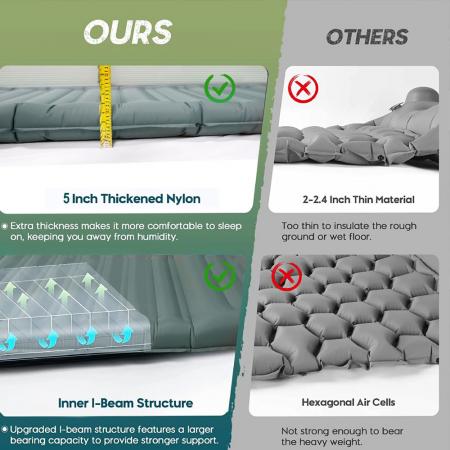 Lightweight Camping Inflating Mat Outdoors Equipment Travel Sleeping Pads 