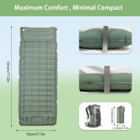 Lightweight Camping Inflating Mat Outdoors Equipment Travel Sleeping Pads 
