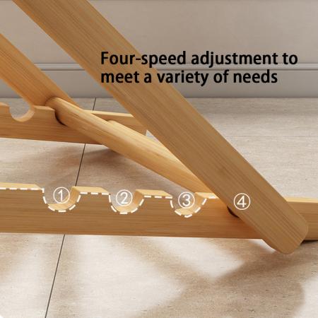 Camping Foldable Wooden Lounge Folding Beach Reclining Chair 