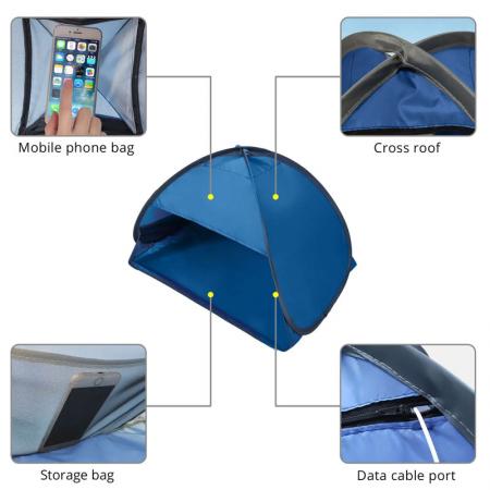 Portable Lazy Outdoor Waterproof Breathable Sleeping Head Tent Beach Sun Shelters Mini Head Tent 