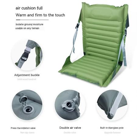 Outdoor Camping Adjustable Angle Beach Casual Portable Cushion Air Chair Sleeping Pad 