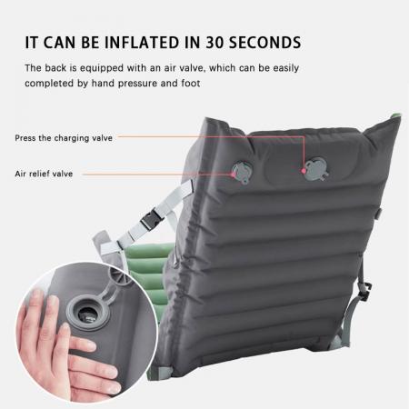 Outdoor Camping Adjustable Angle Beach Casual Portable Cushion Air Chair Sleeping Pad 