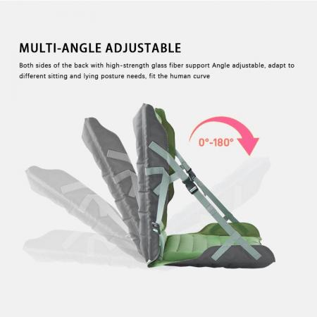 Outdoor Camping Adjustable Angle Beach Casual Portable Cushion Air Chair Sleeping Pad 