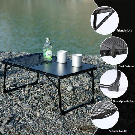 Outdoor Garden Furniture Ultralight Portable Mesh Camping Table Aluminum IGT Folding Table