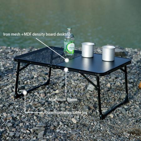 Outdoor Garden Furniture Ultralight Portable Mesh Camping Table Aluminum IGT Folding Table