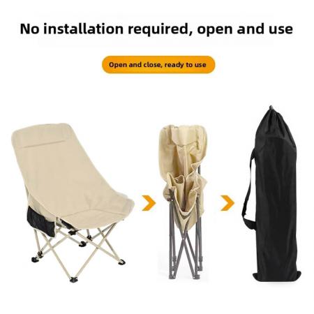 Outdoor Ultralight Stainless Steel Folding Chair Lightweight Beach Park Camping Chair