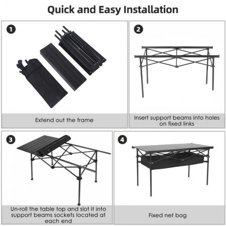 Ultralight Folding Beach Table With Carry Bag Outdoor Travel Cooking Picnic Camping Table