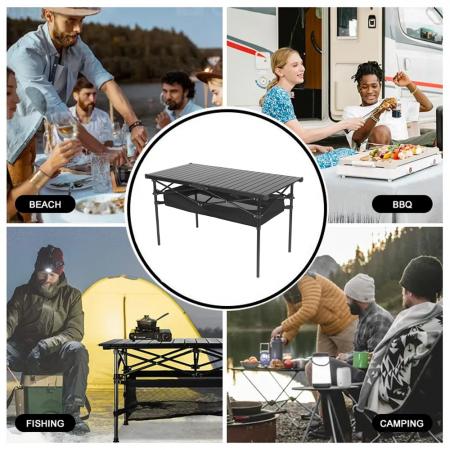 Ultralight Folding Beach Table With Carry Bag Outdoor Travel Cooking Picnic Camping Table