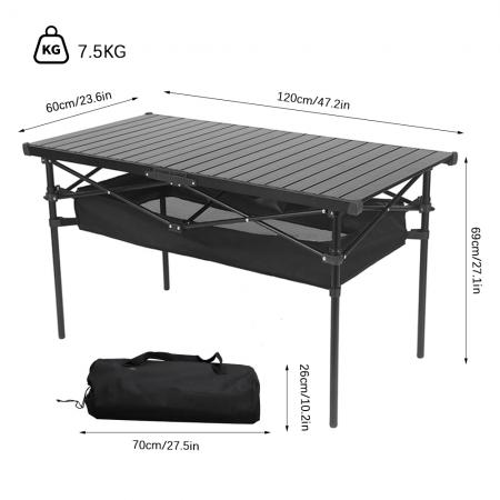 Ultralight Folding Beach Table With Carry Bag Outdoor Travel Cooking Picnic Camping Table