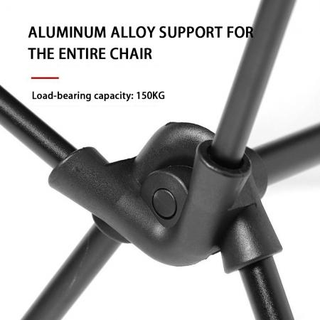 Outdoor breathable widened moon chair portable folding parallel bars high back camping beach chair