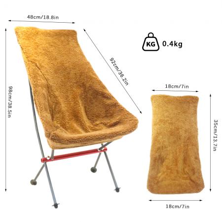 Fleece Camping Chair Warmer Detachable Slipcover for Camping Chair Cover 