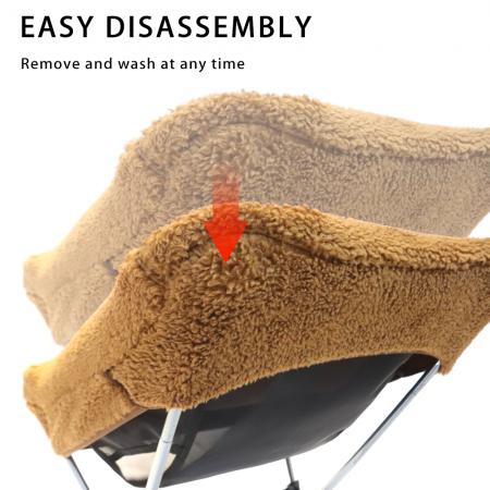 Winter Warm Thickened Wool Chair Cover Hiking Picnic Moon Chair High Quality Outdoor Camping Folding Chair Cover 