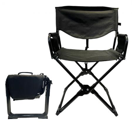 Outdoor Heavy Duty Metal Portable Folding Beach Fishing Director Camping Chair With Hard Armrest 