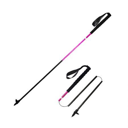 135g Ultralight 3K Carbon Fiber Outdoor Foldable Hiking Trekking Poles Nordic Walking Sticks 