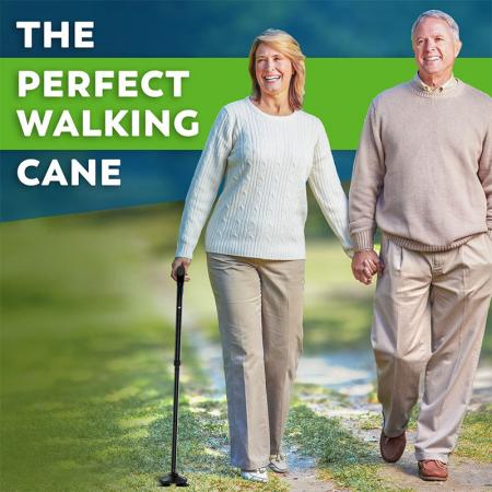 New Old Man Walking Stick Collapsible Canes T Grips Elder Stable Crutch No Slip Pole Folding Hiking Elderly Walk 
