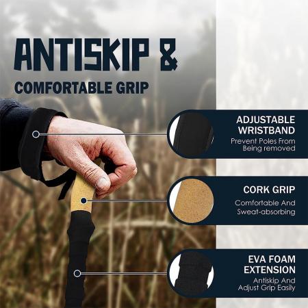 6013 Aluminum Lightweight Telescopic With Quick Adjustable Locks Trekking Pole