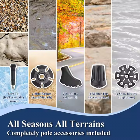 Ultralight Duralumin 7075 Aluminum Hiking Trekking Pole Walking Stick 