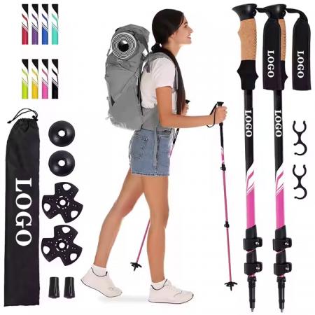 Ultralight Duralumin 7075 Aluminum Hiking Trekking Pole Walking Stick 