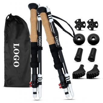 Telescopic Hiking Pole With Cork Grips