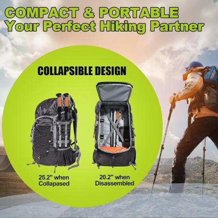 3K Carbon Ultralight Retractable Trekking Cane Outdoor Climbing Equipment