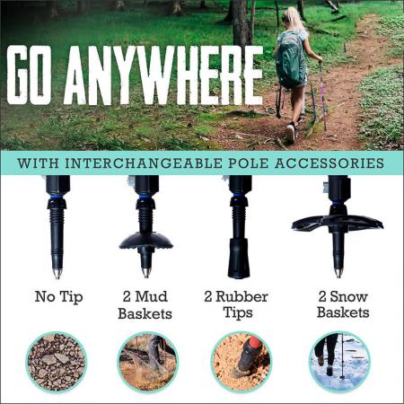 Telescopic Lightweight Hiking Pole Walking Sticks for Kids 