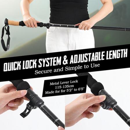 Aluminum Alloy Walking Sticks Climbing Stick With Firm Grip Handle 