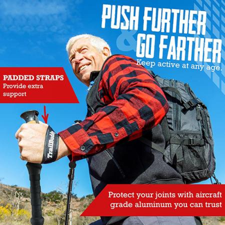 Aluminum Alloy Walking Sticks Climbing Stick With Firm Grip Handle 