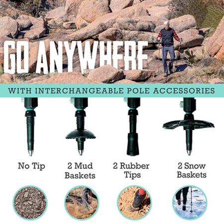 Aluminum Alloy Walking Sticks Climbing Stick With Firm Grip Handle 