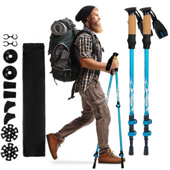 Custom Logo Telescopic Trekking Hiking Pole Manufacturers