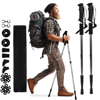 Rubber Handle Inner Lock Walking Poles