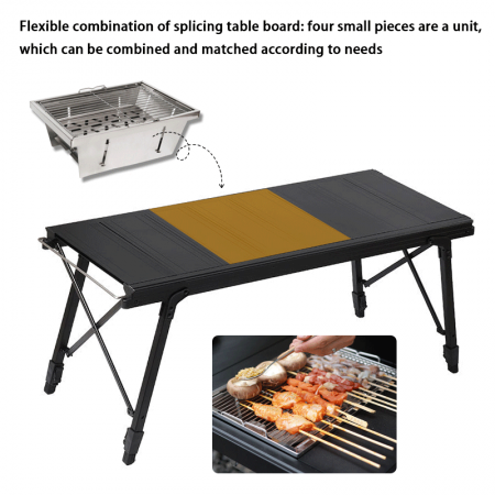 Outdoor Adjustable Height Lightweight Aluminum Folding X Shaped IGT Camping Table