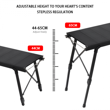 Outdoor Adjustable Height Lightweight Aluminum Folding X Shaped IGT Camping Table