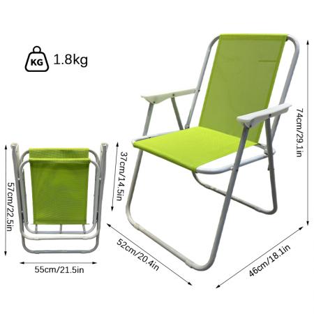 Easy Portable Camping Fishing Chair Lightweight Metal Folding Lounge Chair Beach Chair 