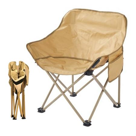 Custom Color Logo Portable Folding Camping Moon Chair Fishing Outdoor Beach Chair 