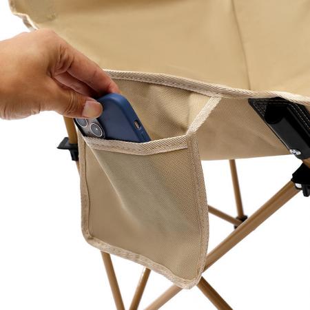 Custom Color Logo Portable Folding Camping Moon Chair Fishing Outdoor Beach Chair 