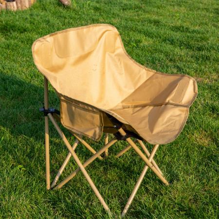 Custom Color Logo Portable Folding Camping Moon Chair Fishing Outdoor Beach Chair 