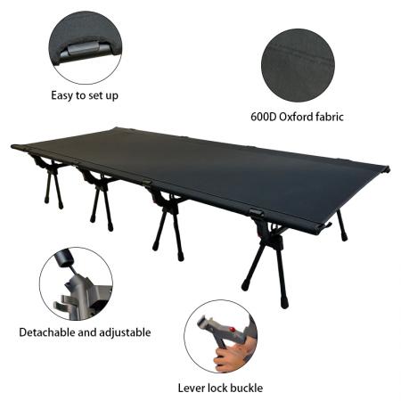 Ultralight Aluminium Alloy Metal Frame Outdoor Portable Folding Single Camp Bed Travel Cot 